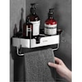 Miniatyrbillede 5 af 5: 304 Rustfrit Stål Hjørnehylde Badeværelse Perforeringsfrit Stativ Opbevaring Hylde Toiletstation Hjørneopbevaring Hylde