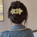 Miniatyrbilde 4 av 5: Blomstermatte franske hårklemmer sorte blomsterhårklemmer sklisikre hårklemmer ta tak i kvinners hårtilbehør jenter bryllupsfest hårtilbehør 4 stykker