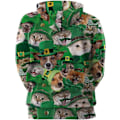 Miniatyrbillede 2 af 4: Herre Langærmet Hoodie Halloween Sjov Crew Neck Sweatshirt med Kængurulomme Jul Flerfarvet 3D Print Jumper Sweater（Størrelse：M） Style07 M