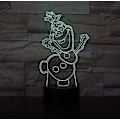 Miniatyrbillede 3 af 4: Snemand Olaf Natlampe Til Børneværelse Deco Atmosfære Smuk 3D Natlampe Fancy Baby LED Natlampe Fjernbetjening