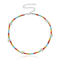 Miniatyrbilde 1 av 5: Fargerike Perler Blomst Choker Halskjede For Kvinner Jenter Boho Choker