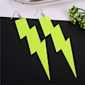 Miniatyrbild 5 av 5: Akryl Överdrivna Blixtörhängen Statement Punk Retro Geometriska Delikata Neon Personliga Örhängen Tillbehör, Julgåva för Kvinnor Flicka (Gul)