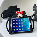 Miniatyrbilde 2 av 5: Kompatibel med iPad 9. generasjon deksel 2021/iPad 8. generasjon deksel 2020 10,2 tommer, iPad 7. generasjon 2019 deksel, søt tegneserie med stativdeksel (svart)