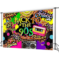 Pikkukuva 4 / 5: 90-luvun tausta Hip Hop Graffiti Tiiliseinä Retro Radio Muotivalokuvaus Tausta Takaisin 90-luvun teemalla Juhlan Banneri Dekoraatio Taustat (7x5ft)