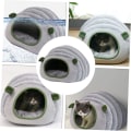 Miniatyrbild 5 av 5: 1-delad set katt sovplats inomhus katt husdjur plysch katt säng inomhus katt hamster bur husdjur säng katt sovplats igelkott bur grå kristall