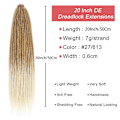 Pikkukuva 3 / 8: 50 cm 10 säiettä/pakkaus Synteettiset dreadlock-pidennykset Kaksipäiset ohuet 0,6 cm virkkuukoukulla punottavat hiukset Pehmeät dreadit Reggae Hip-Hop Hippie -tyyli A