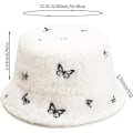 Miniatyrbilde 2 av 5: Vintermyk Fuzzy Bucket Hat i Kunstpels, Shearling Fiskehatt for Kvinner