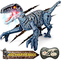 Miniatyrbild 1 av 5: Mini fjärrstyrda dinosaurier, dinosaurie leksaker för pojkar i åldern 3 4 5 6 7 8+, 2,4 GHz en-knapps demo dinosaurier, barnleksaker presenter för födelsedag och jul