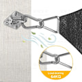 Miniatyrbillede 2 af 6: M6 Markisebeslagssæt, Kraftig Solsejl, Rustfrit Stål, Hardware Kit til Trekant og Firkant, Rektangel, Solsejl Fastgørelsestilbehør