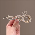 Miniatyrbillede 1 af 4: Hårklemme Fransk Perle Rhinestone Twist Bananhårklemme Dame Hårtilbehør #19