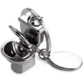 Miniatyrbild 2 av 4: Metall Toalett Nyckelring Cool Bil Ring Handväska Hänge Dekoration Barn Kreativ Present Silver - 2-pack, Flerfärgad, Liten