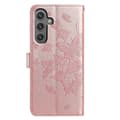 Miniatyrbild 5 av 5: Case for Samsung Galaxy A56 5G with Butterfly Pattern, Wallet Stand, PU Flip Case with Strap - Multicolor