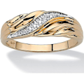 Miniatyrbilde 1 av 3: 14K gullbelagt chunky vridd ring | Croissant Dome Ring | Gull tykke flettede ringer for kvinner