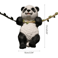 Miniatyrbillede 3 af 5: Mini søde panda dyrefigurer legetøj hjem udendørs DIY have dekorationer have dekorationer harpiks søde panda figur