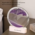 Miniatyrbild 3 av 9: Flytande sandmålning, uppgraderad 3D djuphavsandscen flytande dynamisk display med LED-lampor, hemmakontors skrivbordsdekoration Black quicksand light