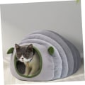 Miniatyrbild 4 av 5: 1-delad set katt sovplats inomhus katt husdjur plysch katt säng inomhus katt hamster bur husdjur säng katt sovplats igelkott bur grå kristall