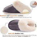 Miniatyrbillede 3 af 4: Hussko til kvinder og mænd, Fuzzy Fluffy Memory Foam Slip-on Hjemmesko Anti-Skridsikker Super Varme (Størrelse: 9-10)