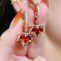 Miniatyrbilde 3 av 5: Thanksgiving Maple Leaf Øredobber for Kvinner Jenter, Lær Teardrop Øredobber Lær Dangle Øredobber Høst Smykker Gaver Delikat Gave Julegave