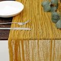 Miniatyrbillede 1 af 5: Thanksgiving Bordløber Rust Cheesecloth Bordløber 13,3ft Boho Gaze Ostestof 160 tommer Lang til Bryllup Brude Fødselsdagsfest Bord