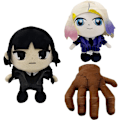Miniatyrbillede 1 af 3: 3 stk. Wednesday Adams plyslegetøj, søde Adams karakter Adams Family plysdyr, fødselsdagsgaver til fans og børn