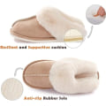 Miniatyrbillede 2 af 4: Hussko til kvinder og mænd, Fuzzy Fluffy Memory Foam Slip-on Hjemmesko Anti-Skridsikker Super Varme (Størrelse: 7-8)