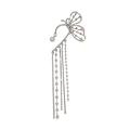 Miniatyrbillede 2 af 3: Glitrende Krystal Perle Sommerfugl Øre Cuff Clip Ørering Wrap Crawler Dame Smykker