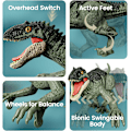 Pikkukuva 3 / 5: Mini-kauko-ohjattavat dinosaurukset, dinosaurusten lelut pojille 3 4 5 6 7 8+, 2,4 GHz:n yhden painikkeen demo-dinosaurukset, lasten lelut lahjoiksi syntymäpäiville ja jouluun