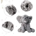 Miniatyrbild 4 av 5: 9 tum Elefant Gosedjur Mjuk Söta Elefantdocka Plysch Gosedjur för Pojkar Flickor (Grå)