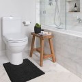 Pikkukuva 3 / 5: WC-matot U-muotoiset - Erittäin pehmeä plyysi kylpyhuoneen matto, 1'' Chenille-mikrokuitumateriaali, erittäin imukykyinen pörröinen konepesu ja kuivaus 20 × 20\"