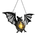 Miniatyrbild 1 av 5: Dörrhängande fladdermus-hänge Kreativ lysande fladdermuslykta Hem Resin Ornament
