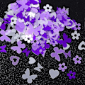 Miniatyrbild 3 av 5: Valentinsdag Nagelkonst Dekaler, Lila Glitter Dekaler Set Kärlek Hjärta Nagel Sekvenser Holografisk Laser Hjärta Nagel Glitter Charms Dekorationer För Romantik