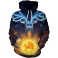 Miniatyrbillede 1 af 3: Herre Langærmet Hoodie Halloween Sjov Crew Neck Sweatshirt med Kængurulomme Jul Multicolor 3D Print Jumper Sweater（Størrelse：M） Style18 M