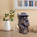 Miniatyrbillede 5 af 5: Vikinge Statue Barbar Resin - Vikinge Statue Viking | Figur af den nordiske gud Odin Statue, Vikinge Barbar Statue til Havefontæner