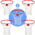 Miniatyrbilde 1 av 4: 10 stk basketballnett utendørs, profesjonelt basketballnett for utskifting, allvær anti-pisk, egnet for 12 løkker basketballkurv