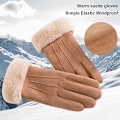 Miniatyrbild 4 av 5: Damvantar Vinter Varma Touchscreen Handskar Termisk Mjukt Foder Elastisk Manschett Texting Handskar