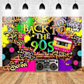 Pikkukuva 3 / 5: 90-luvun tausta Hip Hop Graffiti Tiiliseinä Retro Radio Muotivalokuvaus Tausta Takaisin 90-luvun teemalla Juhlan Banneri Dekoraatio Taustat (7x5ft)