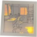 Miniatyrbilde 1 av 5: LED-lysende fotoramme nattlys for soverom nattbord, USB-drevet 3 lyseffekter lindrer tretthet med omgivelseslys diffuserer lys (20,5 cm)