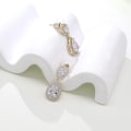 Miniatyrbild 5 av 5: Tåardrop Cubic Zirconia Drop Örhängen Halsband Brud Smyckeset Bröllop Bal Gåvor För Brudtärna
