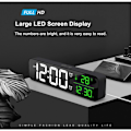 Miniatyrbillede 2 af 5: Digitalt stort display vækkeur til stue soveværelse indretning LED elektronisk dato temp display væg elektriske ure automatisk lysstyrke dæmper