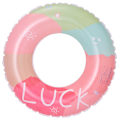 Miniatyrbilde 1 av 4: Oppblåsbar badering for barn, badering poolbøye, retrostripet PVC oppblåsbar bøye poolbøye Lucky rainbow Suitable for teenagers