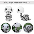 Miniatyrbillede 4 af 5: Kraniesnegl Haveindretning - Realistisk Skulptur Kraniesnegl Figur, Halloween Pynt til Sengebord, Trappe, Bord, Stuehylde, Entré