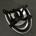 Miniatyrbillede 4 af 5: Mask fuldt ansigt horror mystisk smiley hvid maske mand - afvis kamera system