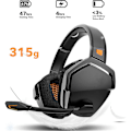 Miniatyrbild 3 av 5: Trådlöst Spelheadset Med Mikrofon Kompatibelt Med Ps5, Ps4, Pc, Mac, 3-i-1 Spelare Hörlurar Med Mic Orange
