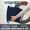 Miniatyrbillede 4 af 4: Toilet Rugs u-formet - Ekstra blødt plys badeværelsestæppe, 1'' chenille mikrofibermateriale, superabsorberende shaggy maskinvask & tør 20 × 20\"