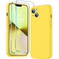 Miniatyrbild 1 av 4: Kompatibelt med iPhone 13-fodral, premium silikon uppgraderat [kameraskydd] [2 skärmskydd] [mjukt anti-scratch mikrofiberfoder] telefonfodral