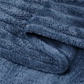 Pikkukuva 3 / 4: Fleece-peitto - 3D-ribineulottu koristeellinen keltainen torkkupeitto sohvalle ja sänkyyn, kevyt, lämmin, pehmeä ja pörröinen peitto 50x60 tuumaa