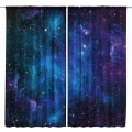 Miniatyrbillede 3 af 5: Gardiner Ydre Rum Stanglomme (2 Stykker Gardiner 39in*70in,100cm*180cm) Blå Planet Nebula