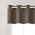 Miniatyrbillede 2 af 5: Kaffe Brun Blackout Gardin Til Vinduesbehandlinger 45,72 Cm Længde Solid Isoleret Øjer Top Til Soveværelser 1 Panel 132,88 X 45,72 Cm 2 Stykker