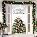 Miniatyrbild 1 av 5: Jul Snögubbe Dörrskydd God Jul Dörrdekorationer Vinter Snögubbe Bakgrund Banner för Entré Veranda Jul
