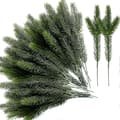 48-pack konstgjorda tallbarrsgrenar girlang - 25 cm gröna växter tallbarr